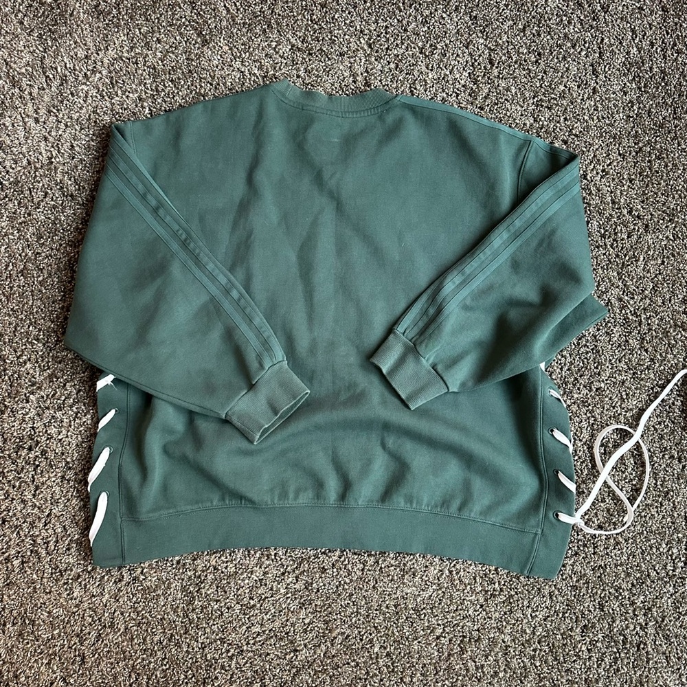 Adidas Womens Laced Crewneck Sweatshirt - Picture 3 of 4